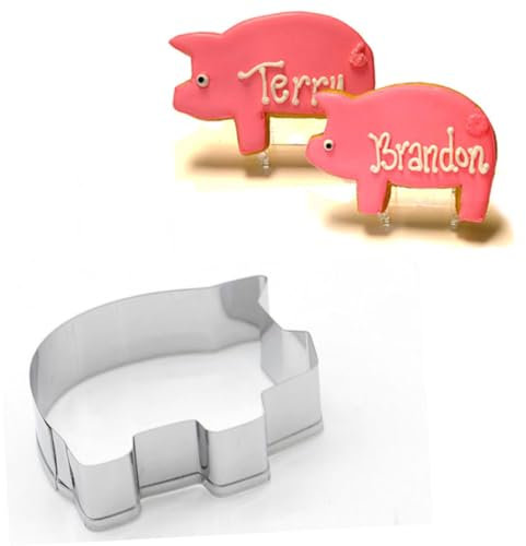 CIYODO Kleiner Ausstecher Schwein Aus Rostfreiem Edelstahl Antihaftbeschichtet Vielseitige Backform Für Kekse Fondant Schokolade Und Kuchen Einfach Zu Reinigen Für Diy Dessert Und Kuchen