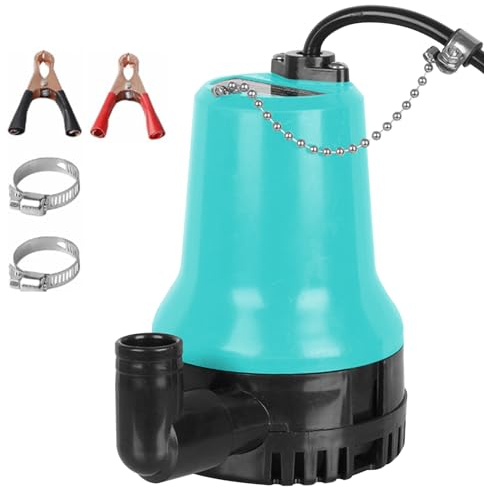 Vegena Pompe À Eau Submersible, Pompe À Eau, Pompe Submersible 12V 65W 3000 L/H Ultra Silencieuse Avec Pince, Pompe Immergée Pompe Vide Cave Pour Bassin, Fontaine De Jardin Aquarium