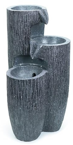 ValueLights | Solar Powered Cascading Water Feature Fountain Outdoor Light | Water Features, Home Décor & Improvement Essential | Logs Design