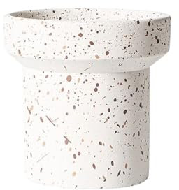 Vaso Fioriera Vaso for piante cilindrico con punto di spruzzo, vaso da fiori in cemento da tavolo con foro di drenaggio, for decorare la cucina del soggiorno con balcone Vasi da Fiori per Piante(Bianc