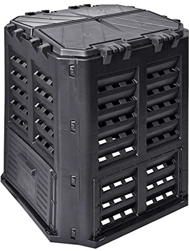 146275 Composteur de jardin Noir 68,9 x 68,9 x 83,9 cm 360 l