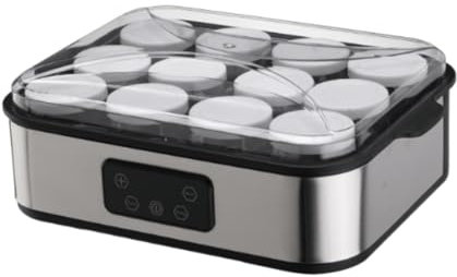 Baoblaze Yaourtière avec 12 pots en verre Natto Machine à yaourt automatique Machine à fromage pour magasin Salle à manger Appareil de cuisine