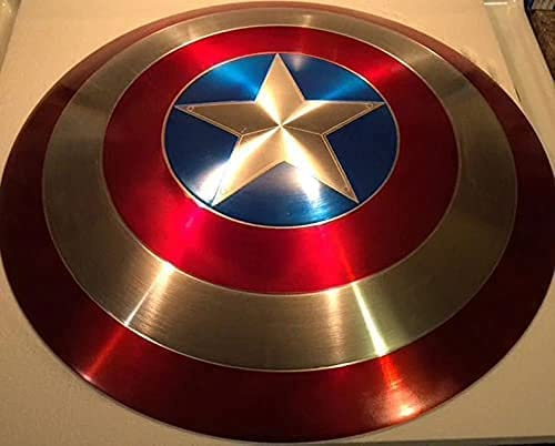 REXRYZ Capitan Americaa Shield - Scudo del falco e del soldato d'inverno, riproduzione in metallo per Halloween, armatura medievale e cosplay, scudo da combattimento LARP