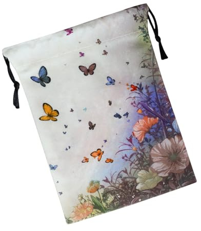 Morbido Tarocchi Rune Bag Dadi Coulisse Holder Gioielli Borse Organizzatori Sacchetto Regalo a Mano per Conservazione Gioco da Tavolo Tarocchi Deck Holder, Fhr133, Taglia unica