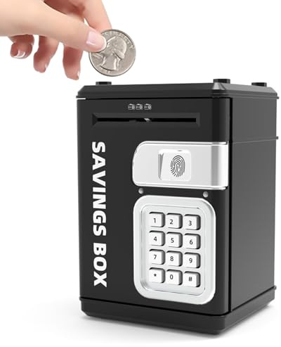 Coffre-Fort Enfant - Coffre-Fort Banque | Coffret Jouet à Verrouillage pour Collecte Pièces Gestion Argent de Poche Apprentissage Financier École