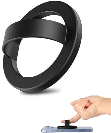 HAPZUR Soporte Anillo Magnético para Móvil | 1 Unidad de Silicona Premium Antideslizante para Agarre Ultra Seguro y Visualización Manos Libres. Imprescindible para tu Smartphone.