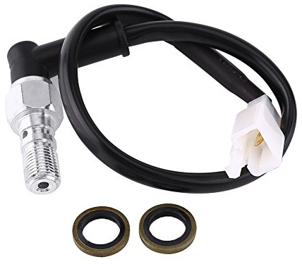 KIMISS Bromsbrytare, Universal Motorcykel Hydraulisk Bromstryck Bakljusbrytare Banjo Bolt (M10*1,25MM)