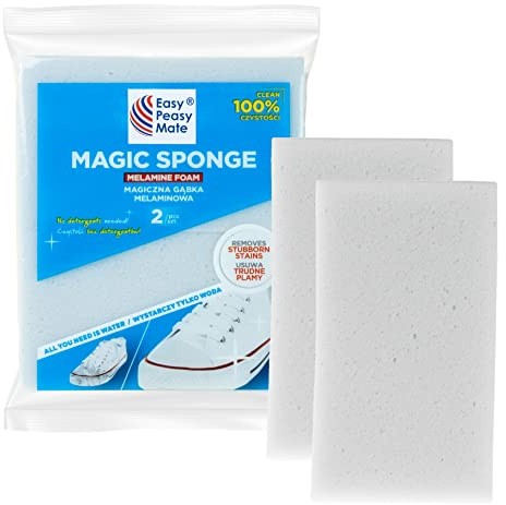 Magic Eraser Sponge for Walls & Household Cleaning – Stain & Mark Removal Melamine Pad – Pack of 2