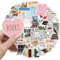 liuchanghe 100 PCS Stickers Vintage Imperméables, Autocollants Scrapbooking, Adhésif pour DIY Scrapbook Journal Cahier Album Photo Bricolage Travaux Manuel Artisanat, Multicolore, Vintage, Sticker