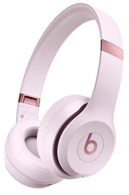Beats Solo 4 – trådlösa bluetooth on-ear-hörlurar, kompatibla med Apple och Android kompatibla, 50 timmars lyssningstid – molnrosa