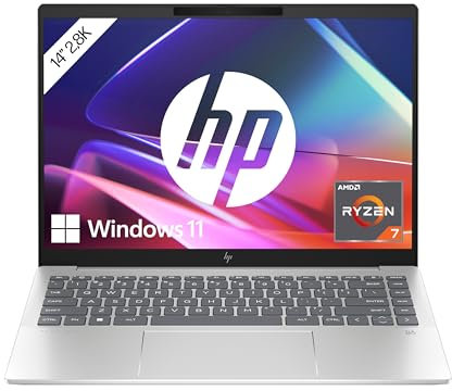 HP Pavilion Plus Laptop | AMD Ryzen 7 7840U mit integrierter KI | 14 3K OLED Display | 120 Hz | 16GB RAM | 1TB SSD | Win11 | QWERTZ | Silber | inkl. 25 GB Dropbox-Speicher für 12 Monate