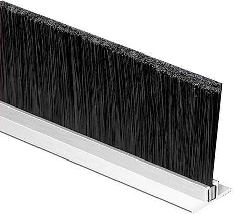 GENÉRICO Cepillo de Tira de Aleación de Aluminio Tipo T, Cepillo de Polvo Industrial para Máquina Herramienta, Gabinete y Sellado Inferior de Puerta (10 cm)