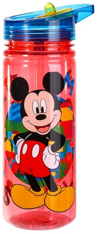 Disney Mickey Mouse 580ml Water Bottle for Kids School Drinks Bottle Made of Durable Tritan Reusable BPA Free