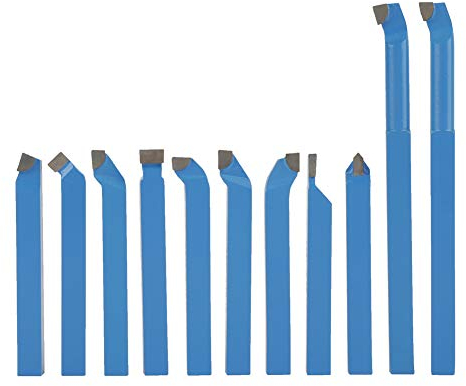 11Pcs Outils Tour A Metaux Outil de Tour en Carbure Jeu d'outils De Tournage Outils de Tour en Carbure de Soudage pour Le Tournage de Fraisage 10 × 10mm