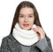 DonDon Loop Schal Damen Winter Schlauchschal Winterschal Rundschal weich und warm weiß 2