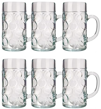 Jarra de Cerveza, Taza de Cerveza - Juego de 6, ISAR 1 litro
