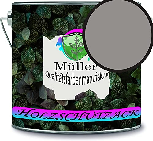 Holzschutzlack Holzlack Holzlasur wetterbeständiger Langzeitschutz Wetterschutzfarbe Holzschutzfarbe RAL 7030 Steingrau // Müller Qualitätsfarbenmanufaktur