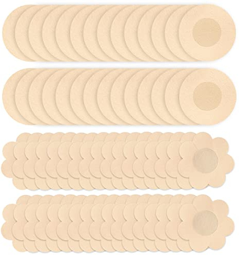 Leikedun Cubre Pezones Desechables, Mujer Transpirable Invisible Pegatina, Cubre Pezones Adhesivo en Forma de Flor, Ultrafinas Autoadhesivas Impermeables para Mujer Niña