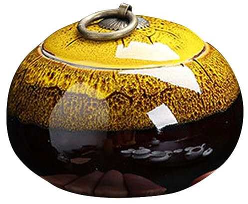 Kichvoe Teedose Mit Luftdichtem Deckel Keramikdose Für Losen Tee Vorratsdose Für Lebensmittel Retro-Süßigkeitsschale -Aufbewahrungsbehälter Für Tee Kaffee Gewürze Nüsse