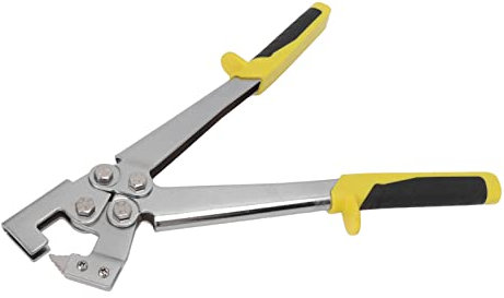 Pinza Perforadora Fija de Quilla, Crimpadora de Pernos Liviana Posicionamiento Preciso Antideslizante para Mantenimiento (Plata)