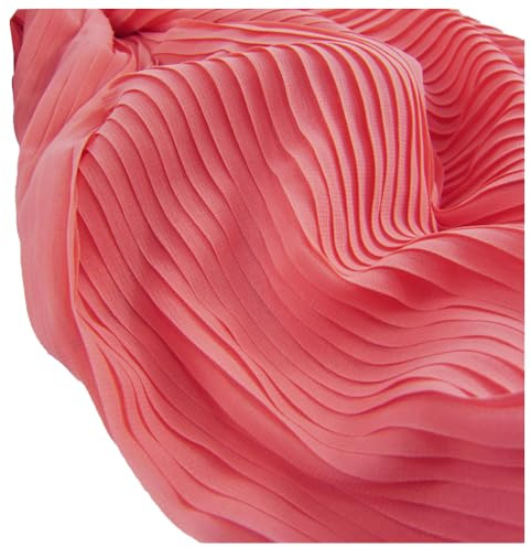 Ruffle Organ veckad pärla chiffong tyg Plisse tyg för klänning kjol kostym sömnad hantverk material 150 cm bred LX177 (vattenmelon röd, räta ut 2 meter)