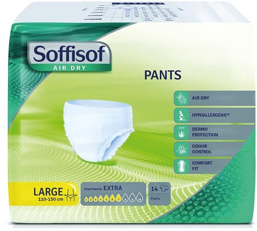 Soffisof Pants Extra Gr. L - 14x Windeln für Erwachsene - Inkontinenz Slip Damen und Männer - Inkontinenzhose Unisex für Frauen und Herren