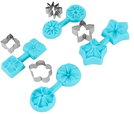 Stampo per Cioccolato in Silicone Utensili da Forno Forniture da con Taglierino Ortensia Ciliegia Margherita Petunia Modello per Dessert Decorazione di Torte