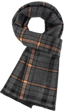 Mens Winter Scarf Fashionable Business Plaid Scarf Warm and Soft Skin Friendly Mens Scarf Christmas and Birthday Gift for Men