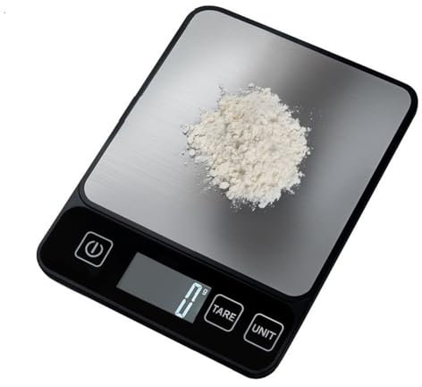 Fiorky 10 kg/1 g escala de cocina digital precisión escala de cocina de alimentos gramos digital y escala de oz escala de peso alimentaria para cocinar la pérdida de peso para hornear