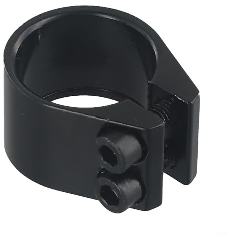 ZWEquipint Collier de serrage pour tige de selle de vélo - Double boulon robuste - Pour vélo, scooter, VTT, vélo de route (noir)