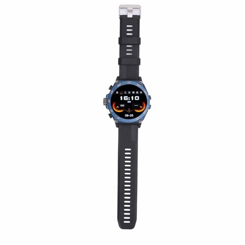 Round Smart Watch, Schermo HD da 1,53 Pollici, 110 modalità Sportiva, Orologio Sportivo, Pagamento di Connessione, Cuffie BT per la Corsa (Blue)