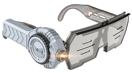 Coole Sachen für Kinder, Kinderbrillen,Brille mit klaren lebhaften Mustern - 20 Wissenschaftsprojektionsthemen Tech Vision Flip-up-Projektormodul für Mädchen Abenteuer Geburtstagsfeier