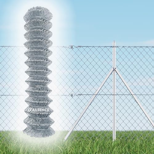 Italfence - Grillage métallique pour clôtures, grillage simple torsion sans picots défensifs galvanisé, 25m (Toutes les hauteurs disponibles) [Ø1,80mm, 150cm]