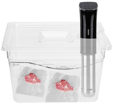 Fockety Sous Vide Kärl Med Lock, 11 Liter 12 Liter Hopfällbar Sous Vide Kokare Med GångJär, Kärl För Praktiskt Taget Alla Kokare Med Nedsäng Cirkulator, Ställs