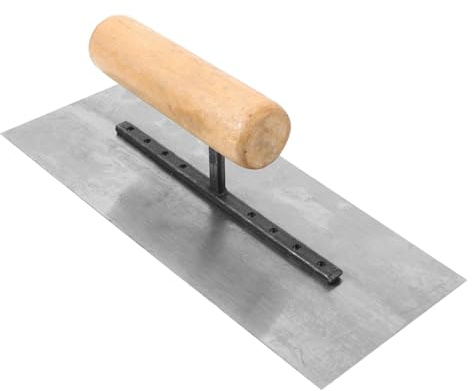 SEWACC Cazzuola per Intonaco con Manico in Legno Frattazzo di Finitura per Cartongesso Multiuso Strumento da Muratore per Rasatura e Lisciatura Pareti Affilato e Design Ergonomico