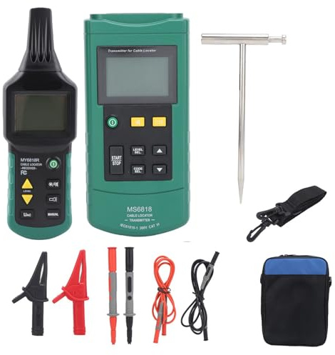 FTVOGUE MY6818 Multifunktionskabeldetektor, ABS-material, Upptäcker Kortslutningar, Mute-funktion, Idealisk för Kabelkonstruktion och Underhåll