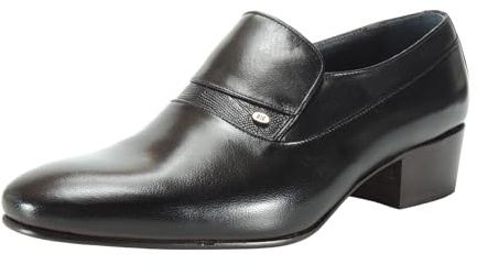 Cantos 2012 Sko Klä upp Kubansk klack 5CM Mens - Stryksula Lädergolv - Dans Sevillanas. Tablao Flamenco, Svart, 39 EU