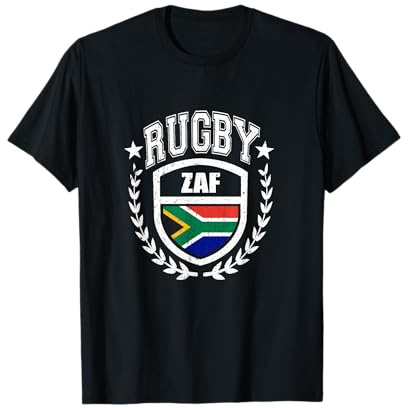 South Africa Rugby Gear South African Flag Vintage Sport Maglietta