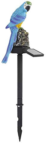 SOLUSTRE Papagei Vogel Figur LED Solarleuchten Solar Gartenleuchte Gartenstecker Gartenlampe Garten Solar Deko Lampen Gartenfigur Dekofigur Gartendeko Tiere Rasen Terrassen Deko Statue Skulptur