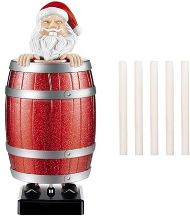 LYEAA Rolig träfat, konstig farbror, jultomte, stråk, cigarettdispenser, dödskallegris, cigarettlåda, ornament, nyhet, julfest, dekoration, cigarettschack
