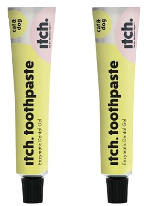 Itch - Orozyme Gel Enzymatic Dental Toothpaste for Cats & Dogs - Prevents Plaque, Tartar and Stinky Breath - Protects Gums - 2X 30g