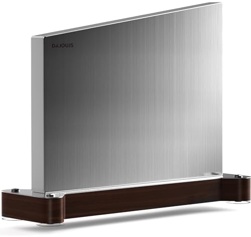 Large Magnetic Knife Holder16.15 x 11 Inches, Double Sided Magnetic Knife Block Without Knives, Stainless Steel Knife Storage Rack for Kitchen Counter With Strong Magnet Stand & Wood Base