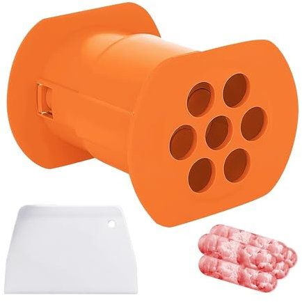 1 prensa de perritos calientes, 1 cortador raspador, máquina de moldear carne picada, máquina de albóndigas, prensa de máquina de hamburguesas, máquina de albóndigas de cocina, prensa de 7 agujeros