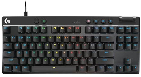 Logitech G PRO X TKL RAPID, clavier gaming filaire sans pavé numérique touches analogiques magnétiques, mode de déclenchement rapide, actionnement réglable et RVB personnalisable - FRA AZERTY - Noir