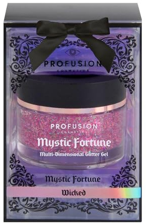 Profusion Cosmetics Mystic Fortune Multi-Dimensional Glitter Gel for Face and Body, Transform Your Look with Color Shifting Glitter for Concerts, Music, Festival and Rave