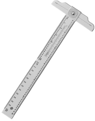 Guangcailun Regla en T transparente de 60 cm, herramienta giratoria, lista para mediciones precisas. Educación y manualidades. Regla en T giratoria, dibujo, carpintería, camisetas, bricolaje.