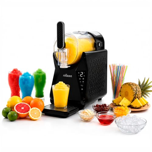 Nilson Life Máquina Granizadora, Heladera y Enfriadora de Bebidas, Ice Cream Maker, 10 Niveles para Granizados Bebidas Frías y Helados en Casa, Capacidad 1,5L, 5 Modos de Funcionamiento, Display LED
