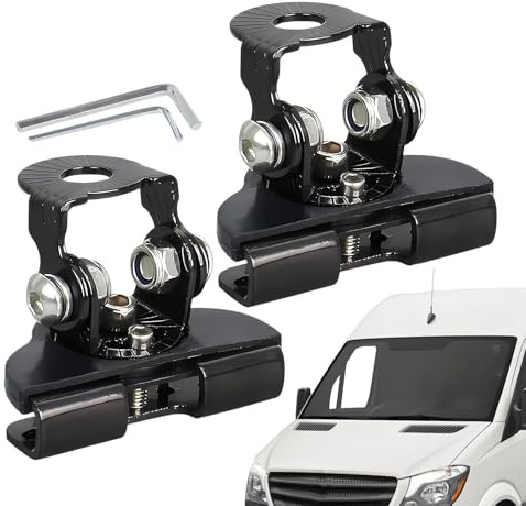 di montaggio per luce del cofano – Supporto universale regolabile in acciaio per illuminazione del veicolo | Confezione da 2 morsetti per montante del tetto per auto, camion, trattore