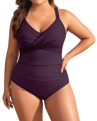Bañador Mujer Una Pieza Reductor Push Up Traje de Baño Natacion Talla Grande Bañadores Drapeado Ropa de Baño Deportivo Tirantes Cuello V Monokini Sexy Playa Vacaciones Swimsuit
