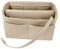 Felt Organisateur de Sacs à Main, 2 en 1 Insert de Sac Rangement Intérieur Feutre Organisateur de Sac à main Trousse à Cosmétiques avec Sac Détachable et Porte-clés pour Femme Beige Moyen